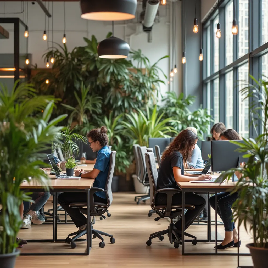 Espaço de coworking para alunos